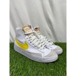 Nike Blazer Mid Essential Women‎ 10 Sneakers White Opti Yellow Shoes DJ3050-101